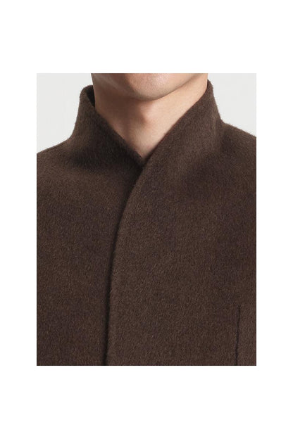 Dark Brown Yak Wool Short Coat