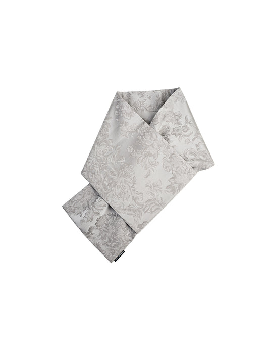 Light Grey Jacquard Thin Padded Scarf