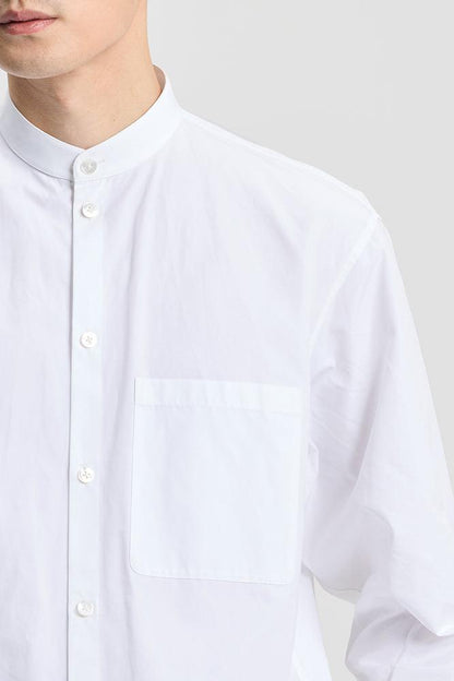 White Loose Fitting Cotton Shirt