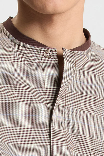 Plaid hoodie jacket