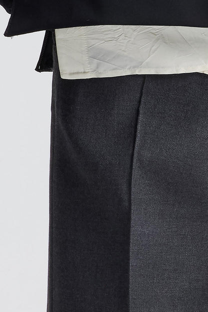 Charcoal Gray wool wide leg pants