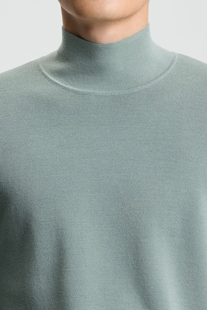Green mock neck sweater