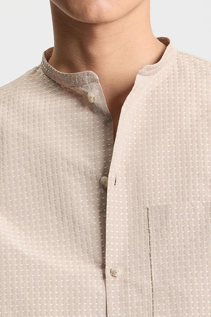 Khaki Jacquard Shirt