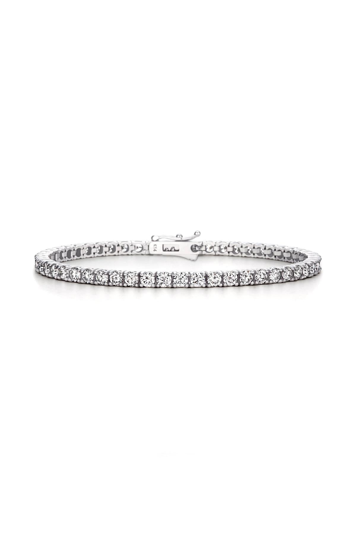 14K 0.1CT Diamond Tennis Bracelet