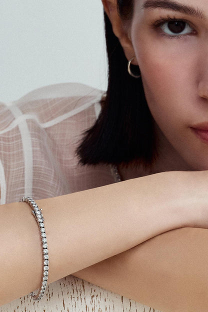 14K 0.1CT Diamond Tennis Bracelet