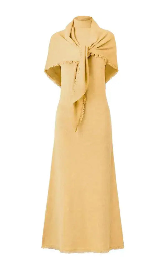 Midi Dress with Wrap Detail