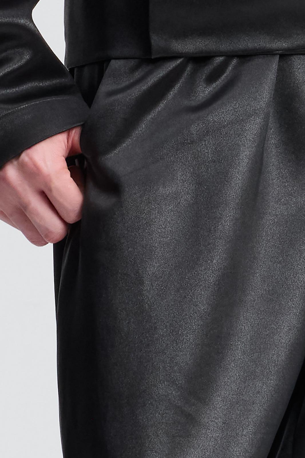 Dark Brown Suangyun Sha Wide Leg Drawstring Pants