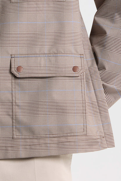 Plaid hoodie jacket
