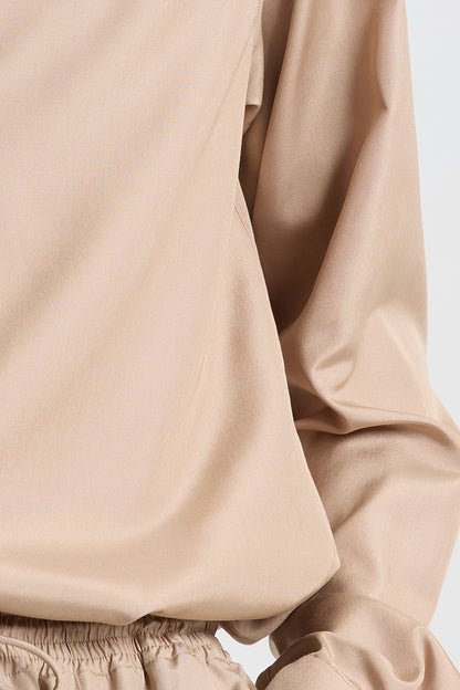 Khaki silk shirt