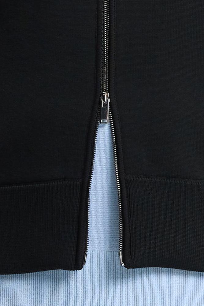 Black Double-Faced Knit Vest