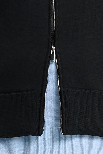 Black Double-Faced Knit Vest