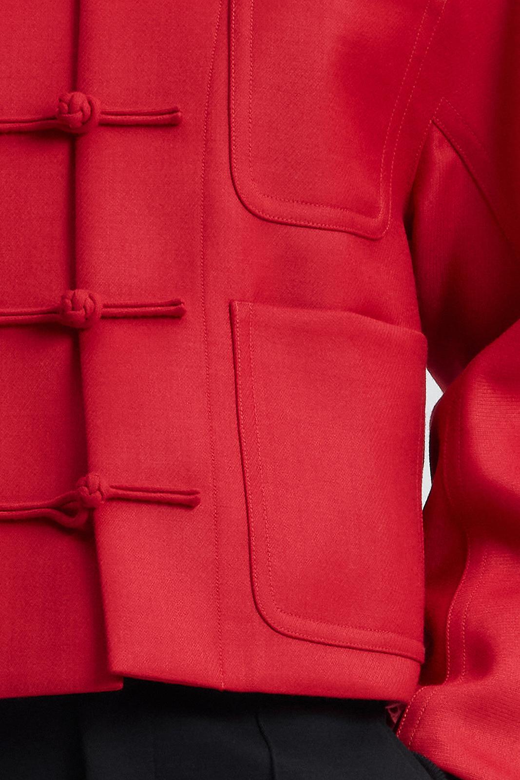 Wool Blend Chinese Red Jacket (Short)