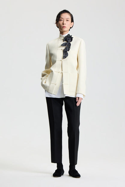 Chinese Jacket in Silk Wool