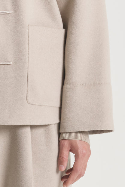 Tortoise wool cashmere Chinese jacket