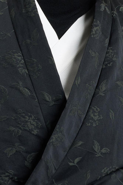 Relief green flower down jacket