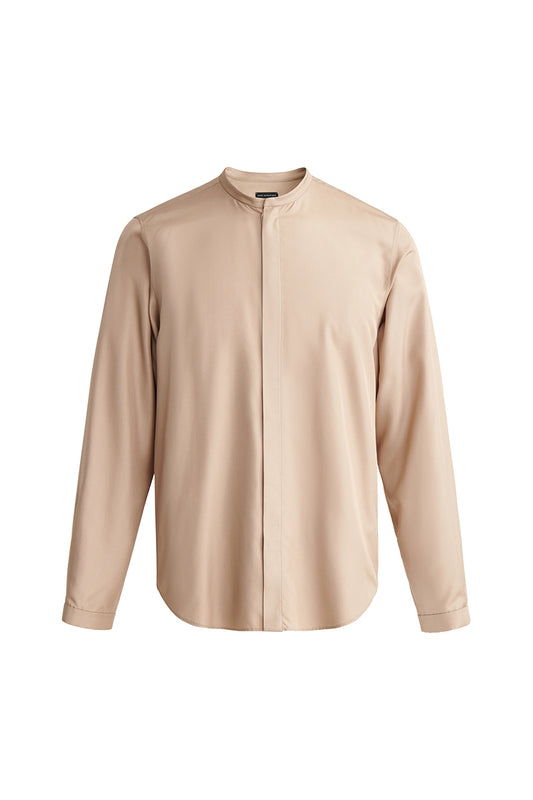 Khaki silk shirt
