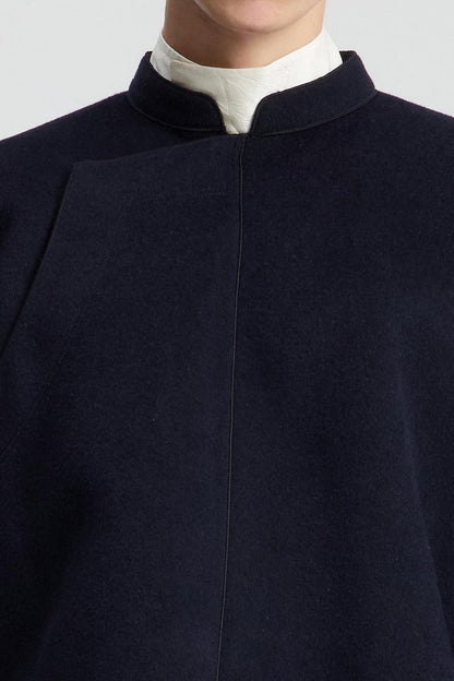 Navy Wool Chinese Jacket