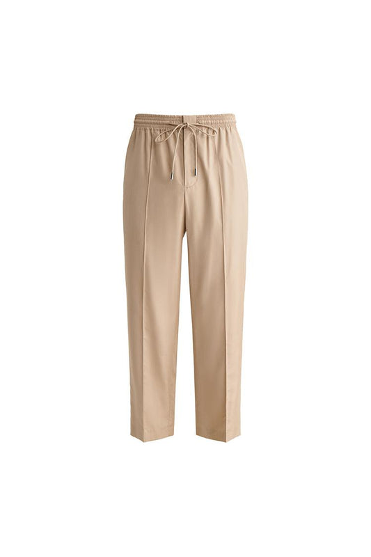 Khaki silk pants