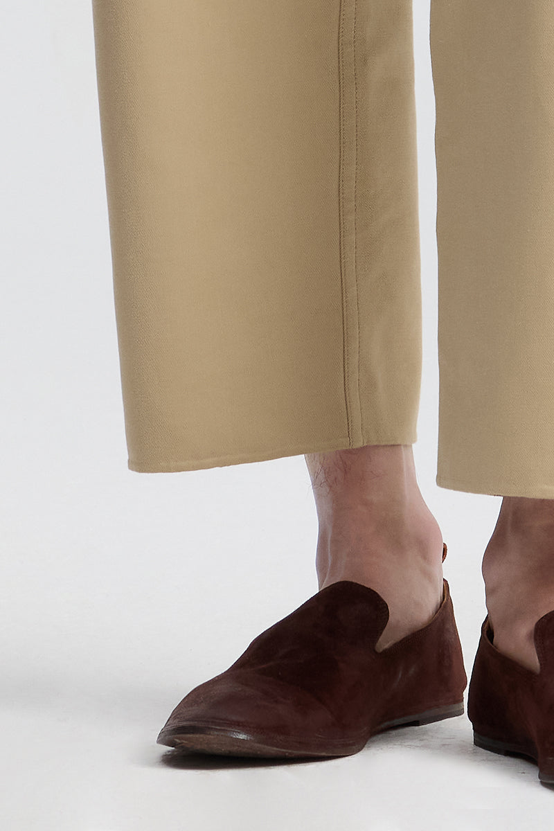 Khaki Cotton Casual Pants