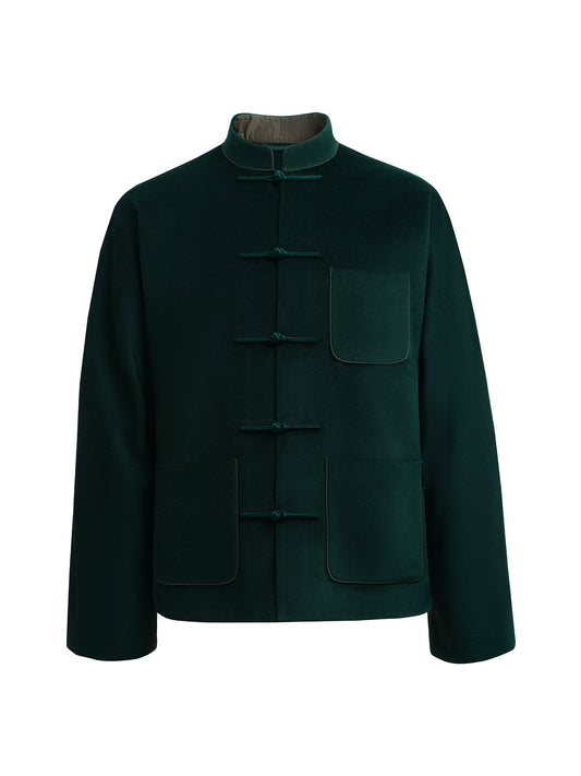 Dark Green Silk Chinese Jacket