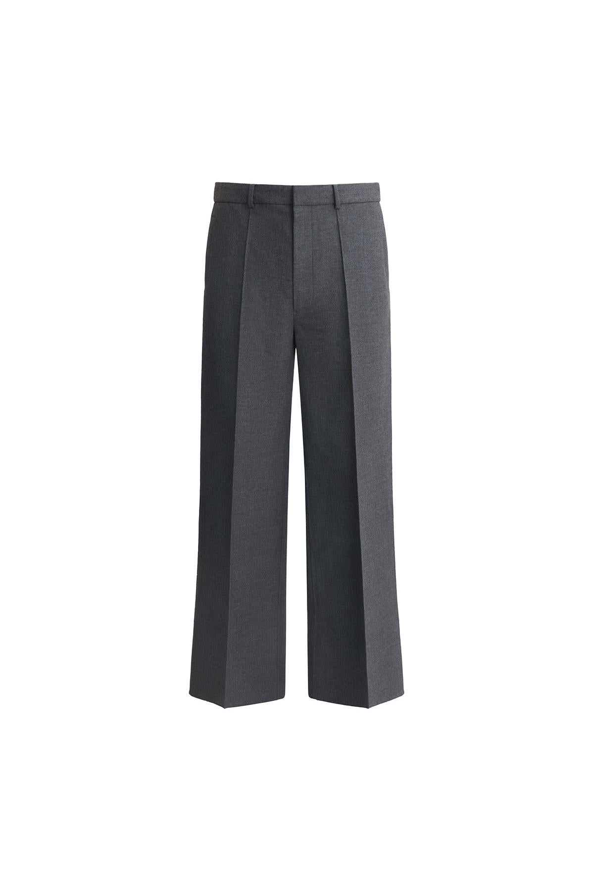 Charcoal Gray wool wide leg pants