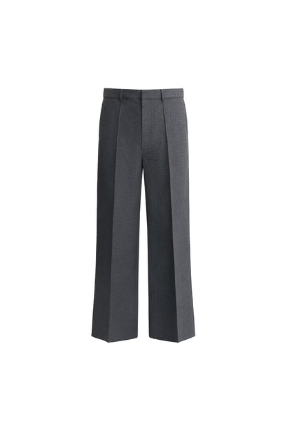 Charcoal Gray wool wide leg pants