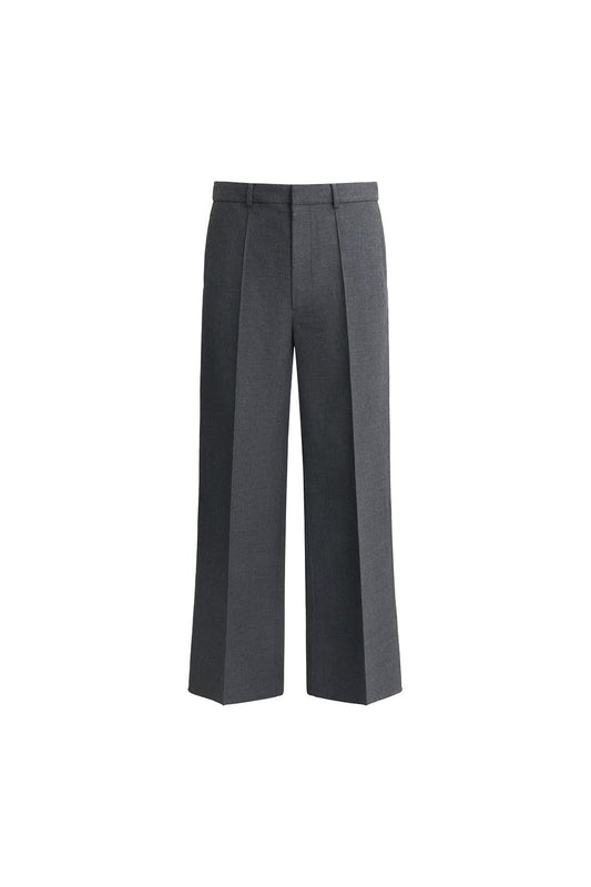 Charcoal Gray wool wide leg pants