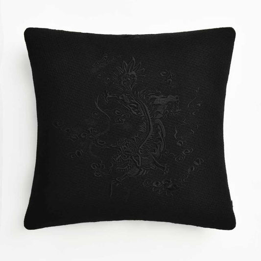 Black Lion Embroidery Pillow (S)