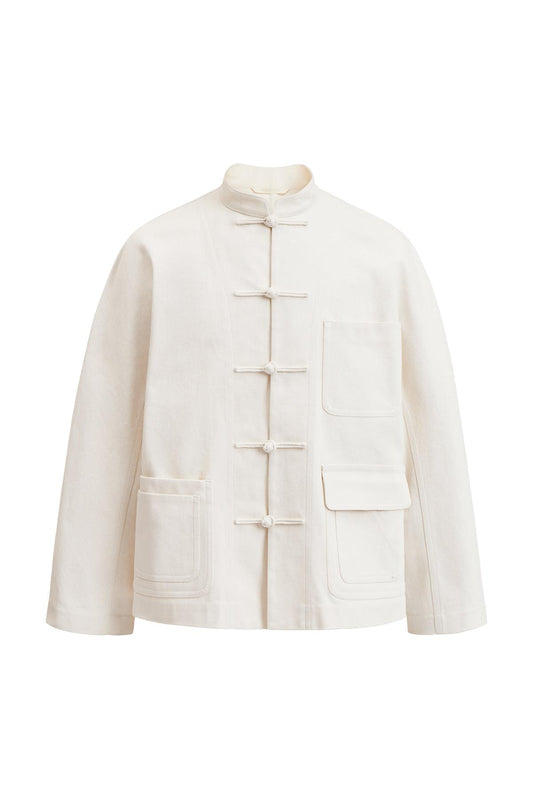 Chinese Washed Denim Jacket with Three Pocket