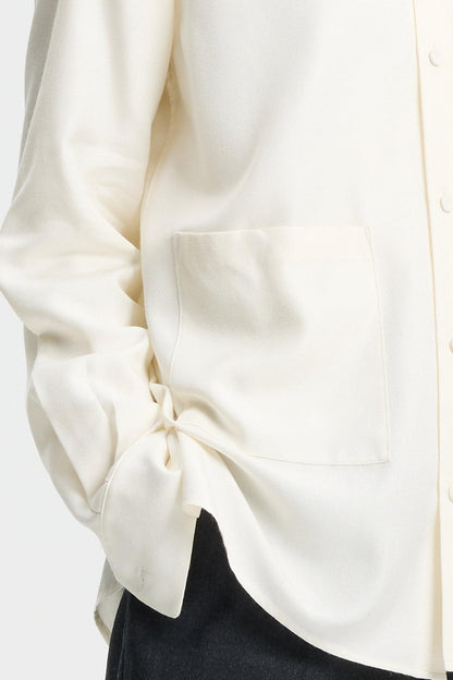 White Cashmere Silk Blend Shirt