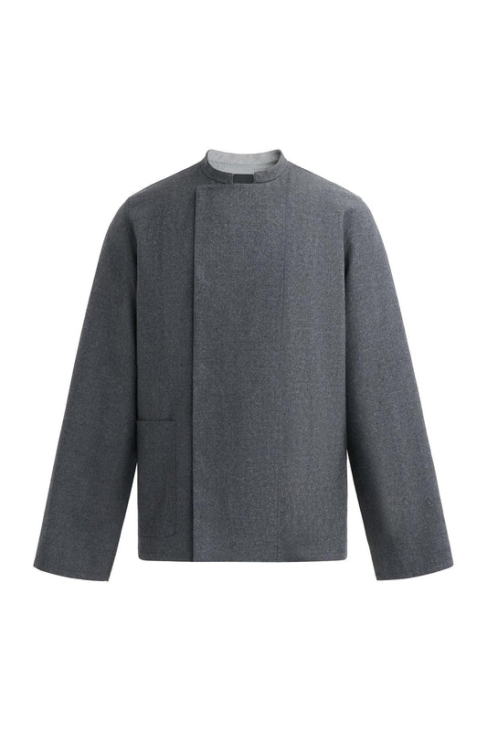 Lightweight Double Face Wool Double-Breasted Short Jacket