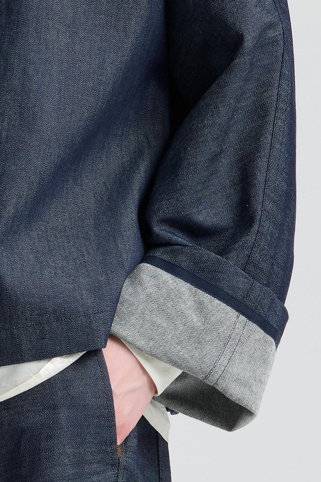 Navy denim Chinese jacket