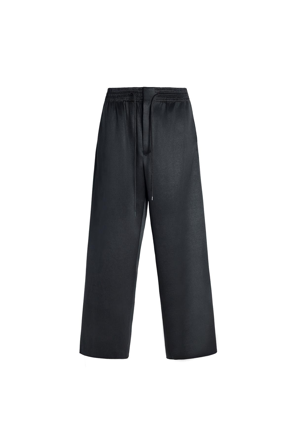 Dark Brown Suangyun Sha Wide Leg Drawstring Pants