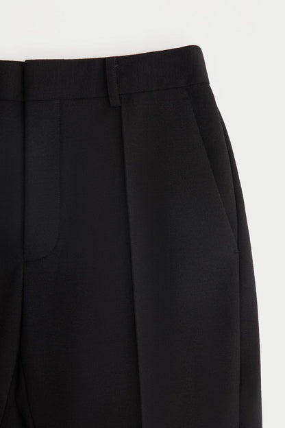 Wool Blend Slim Fit Trousers