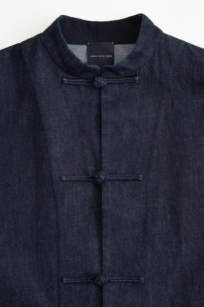 Dark Navy Denim Chinese Jacket