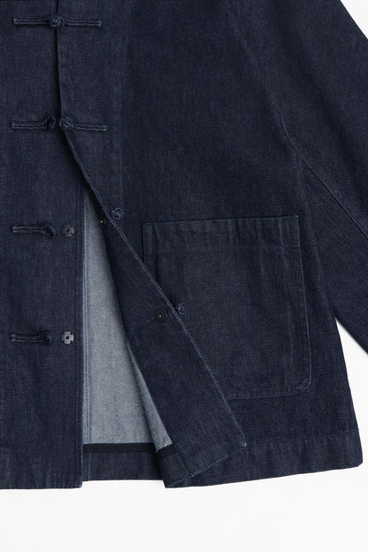 Dark Navy Denim Chinese Jacket