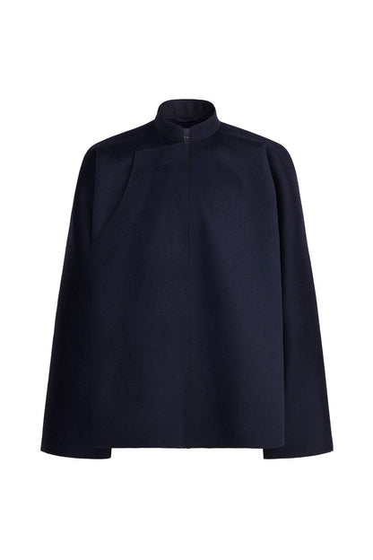 Navy Wool Chinese Jacket