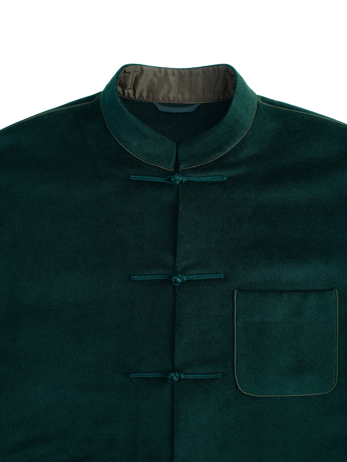 Dark Green Silk Chinese Jacket