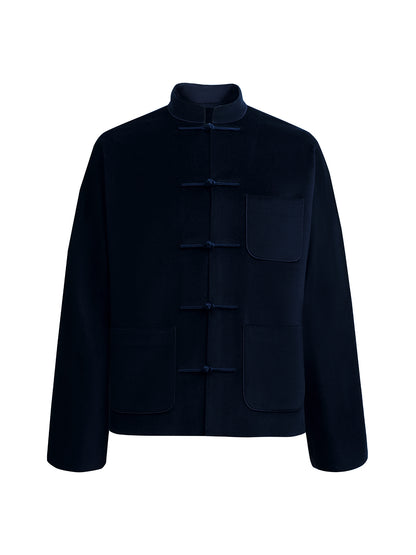 Navy Silk Chinese Jacket