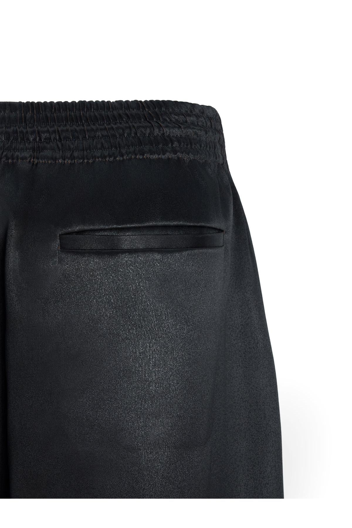 Dark Brown Suangyun Sha Wide Leg Drawstring Pants