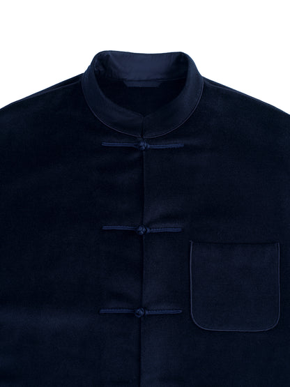 Navy Silk Chinese Jacket