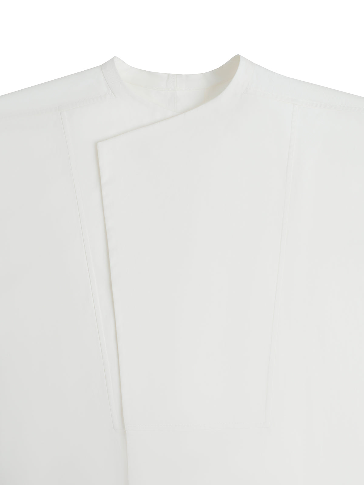 White Cotton Cross-Collar Shirt