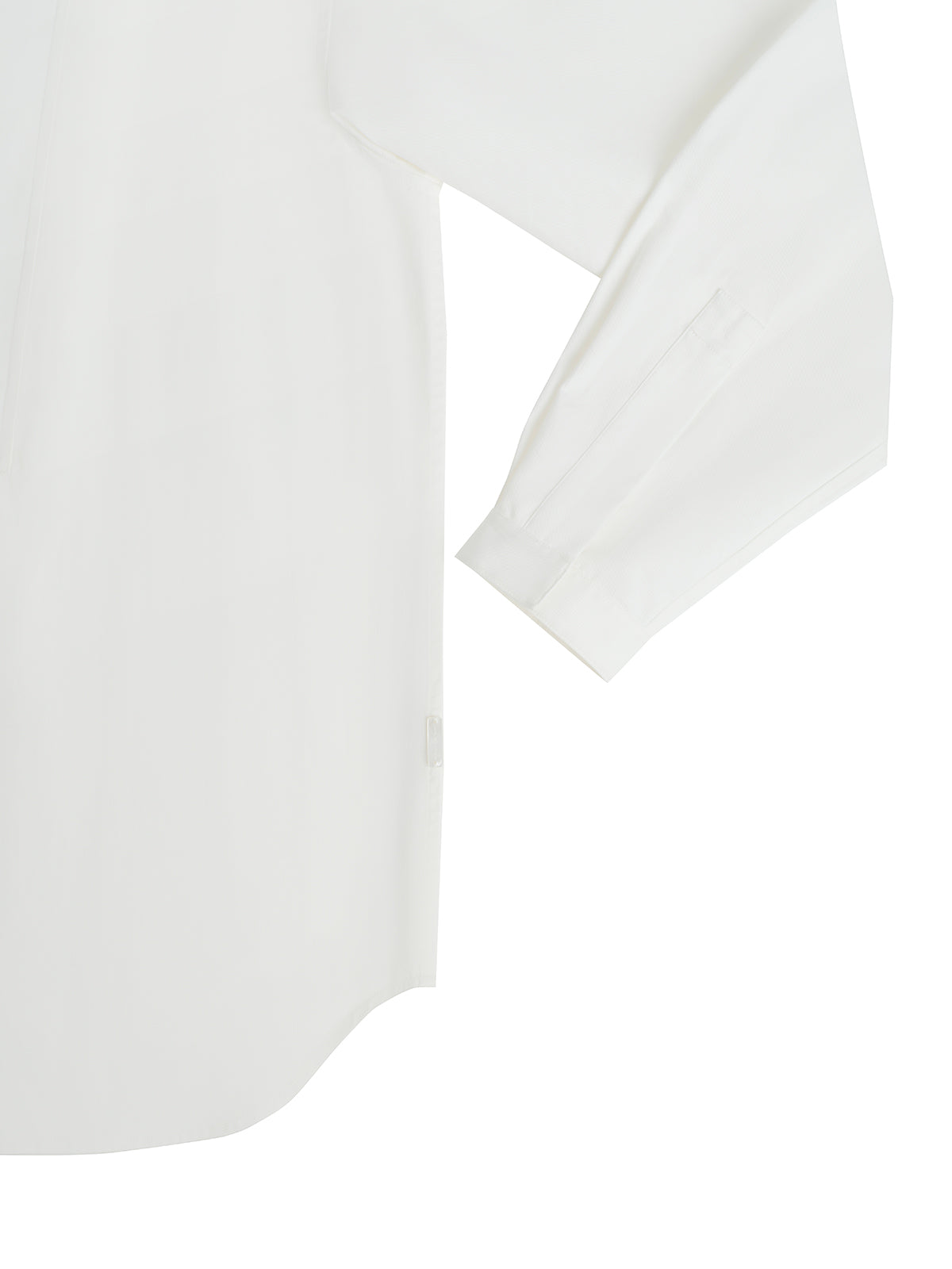 White Cotton Cross-Collar Shirt
