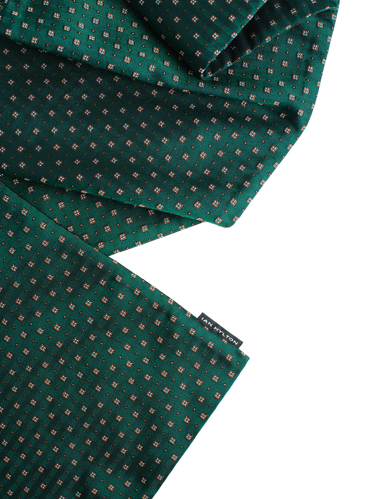 Dark Green Jacquard Thin Padded Scarf