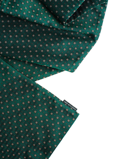 Dark Green Jacquard Thin Padded Scarf