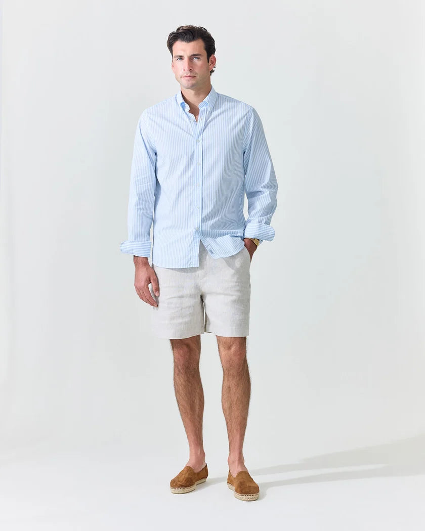 Aqua Stripe Poplin Shirt