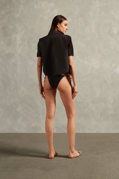 Solid Inamorata Cropped Shirt