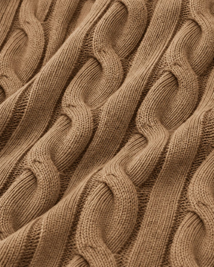 Cable Knit Rugby (Camel)