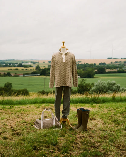Cable Knit Rugby (Camel)
