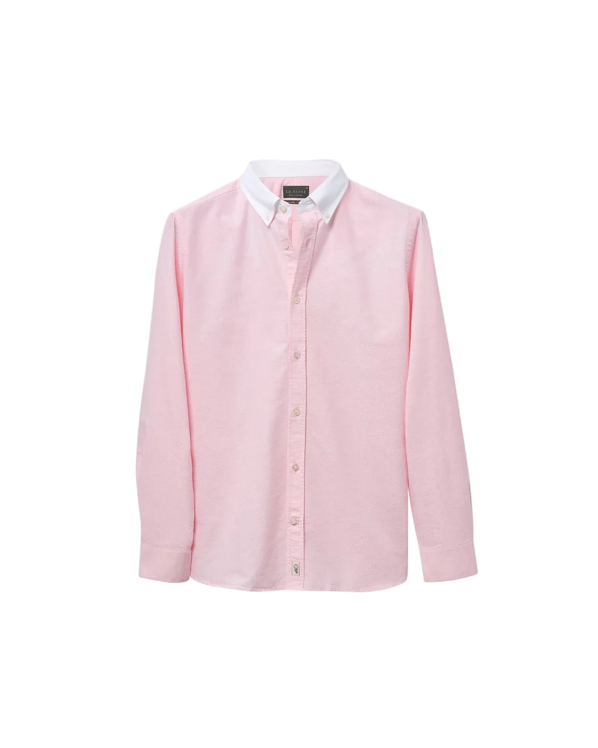 Classic Contrast Collar Oxford Shirt (Pink)